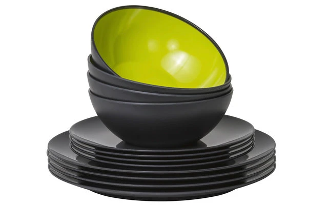 Juego De Vajilla De Melamina Línea Gris Gimex 12 Pzas. 3 Juego De Vajilla De Melamina Línea Gris Gimex 12 Pzas.