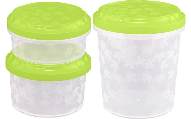 Juego De 3 Cajas Redondas De Almacenamiento De Alimentos BranQ 3 Juego De 3 Cajas Redondas De Almacenamiento De Alimentos BranQ