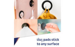 Silwy Clever Gancho Magnético Incl. Metal Nano Gel Pad 5 Cm 2 Pcs. Negro -Hogar General Tienda 337217 2581250