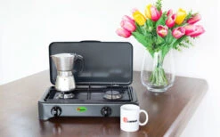 Estufa De Gas CF Parker De 2 Fuegos Sin Fusible De Encendido Antracita -Hogar General Tienda 397965 2906040