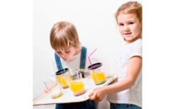 Juego De Vasos De Plástico Magnéticos Silwy, Con Tapa Y Posavasos De Gel Metálico, 6 Unidades