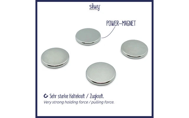 Silwy Power Magnets Incl. Almohadillas Adhesivas 4 Piezas 3 Silwy Power Magnets Incl. Almohadillas Adhesivas 4 Piezas