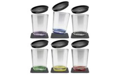 Juego De Vasos De Plástico Magnéticos Silwy, Con Tapa Y Posavasos De Gel Metálico, 6 Unidades -Hogar General Tienda 444461 3124781