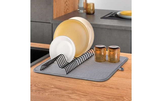 Escurridor Metaltex Dry-Tex 2 En 1 Con Tapete De Microfibra Negro 8 Escurridor Metaltex Dry-Tex 2 En 1 Con Tapete De Microfibra Negro - Imagen 6