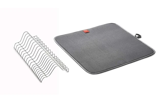 Escurridor Metaltex Dry-Tex 2 En 1 Con Tapete De Microfibra Negro 4 Escurridor Metaltex Dry-Tex 2 En 1 Con Tapete De Microfibra Negro - Imagen 2