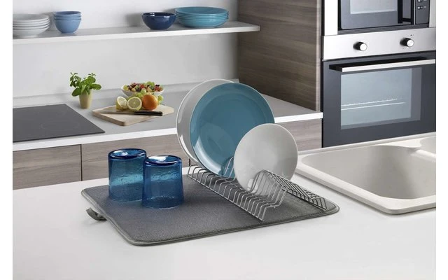 Escurridor Metaltex Dry-Tex 2 En 1 Con Tapete De Microfibra Negro 5 Escurridor Metaltex Dry-Tex 2 En 1 Con Tapete De Microfibra Negro - Imagen 3