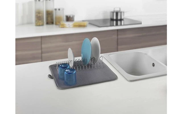 Escurridor Metaltex Dry-Tex 2 En 1 Con Tapete De Microfibra Negro 7 Escurridor Metaltex Dry-Tex 2 En 1 Con Tapete De Microfibra Negro - Imagen 5