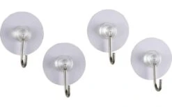 Wenko Static-Loc Gancho De Pared De Níquel Óptica De Acero Inoxidable Juego De 4 -Hogar General Tienda 515927 3539176 1