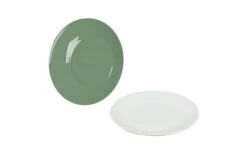 Bo-Camp Plato De Desayuno Bicolor 4 Piezas Verde -Hogar General Tienda 539788 3654110