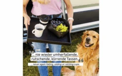 Silwy Tazas De Porcelana Con Asa Magnética JOY OF TRAVEL Juego De 2 Incl. Almohadillas Metálicas De Nano Gel NEGRO