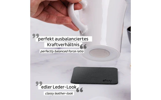 Silwy Tazas De Porcelana Con Asa Magnética JOY OF TRAVEL Juego De 2 Incl. Almohadillas Metálicas De Nano Gel NEGRO 7 Silwy Tazas De Porcelana Con Asa Magnética JOY OF TRAVEL Juego De 2 Incl. Almohadillas Metálicas De Nano Gel NEGRO - Imagen 5