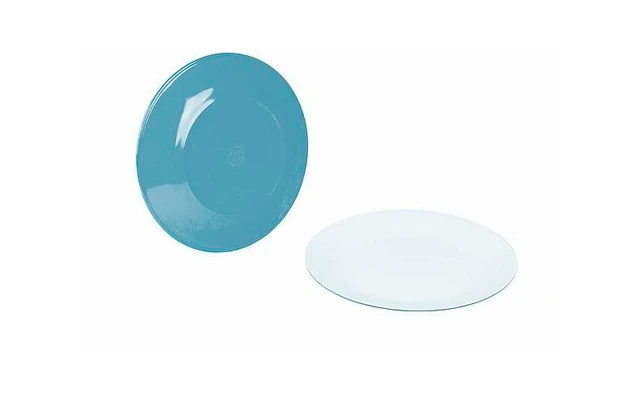 Bo-Camp Plato Bicolor 4 Piezas Azul/blanco 3 Bo-Camp Plato Bicolor 4 Piezas Azul/blanco